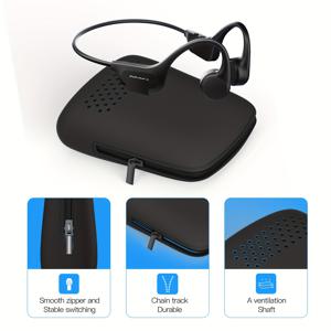 TEMU 뼈 전도 헤드폰 가방 Shokz 보호 케이스, 실리콘 휴대용 보호 케이스 호환 After Aeropex AS800, Shokz OpenRun Pro, OpenSwim, OpenSwim Pro, OpenRun, OpenRun Mini, OpenComm 뼈 전도 헤드폰