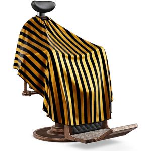 TEMU 스타일리시 골든 헤어 케이프, 조절 가능한 넥라인 - 블랙 & 골든 디자인, 홈 & 전문용으로 사용 가능한 살롱 퀄리티 커팅 드레스, 헤어드레싱, 면도, 스타일링을 위한 내구성 있는 원단, 살롱 헤어 커버, 전문용 살롱 웨어, 우아한 헤어 액세서리, 부드러운 질감 원단