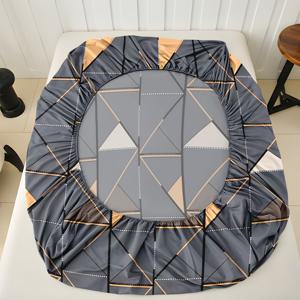 TEMU 3개 세트 100% 폴리에스터 브러시드 프린트 침실 홈 호텔용 소프트 피트 시트 세트 (피트 시트 1개 + 베개커버 2개, 베개 미포함)