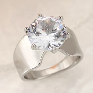 TEMU 1pc 우아한 은색 지르코니아 6-프론그 링, 넓은 밴드 - 편안함, 약혼 및 결혼에 완벽, 데이 선물이나 일상 착용에 이상적, 친구에게 우아한 선물, 결혼 장신구|반지