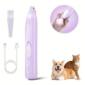TEMU LED 조명이 있는 무선 개 발가락 트리머 - 충전식, 낮은 소음의 전기 동물 관리 클리퍼, 고양이와 개를 위한 이상적인 눈, 얼굴, 귀, 발가락, 엉덩이 주변의 털을 깎는 데 적합, 고양이 관리 | 현대 동물 관리 | 조용한 작동, 동물 관리 도구