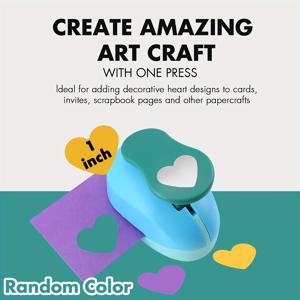 TEMU 스크랩북 및 DIY 공예용 5 사이즈 하트 펀치 - 3/8