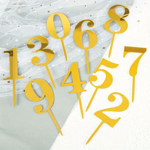 TEMU 10개 디지털 케이크 장식 0-9 - 웨딩 & 생일 파티용 우아한 디저트 테이블 장식, 크리스마스, 졸업식 | 파티 베이킹 용품, 케이크 장식, 축하 장식, 부모님 생일, 생일, 할로윈, 크리스마스 이벤트 & 파티 용품, 크리스마스, 새해, , 파티 이벤트용