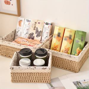 TEMU 3개 세트 라탄 보관 바구니, 빈티지 컨트리 스타일 선반 바스켓 – 거실, 침실, 세탁실용 담요, 베개, 옷, 수건 정리에 완벽한 선반 바스켓