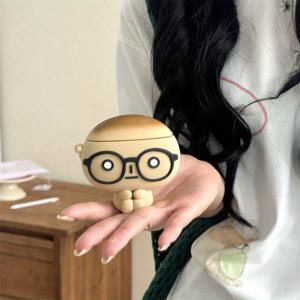 TEMU 에어팟 4용 애플에 적합한 불탄 빵 인형 케이스 에어팟 1세대/2세대 귀여운 소프트 젤 보호 커버