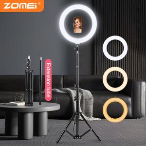 TEMU ZMOMEI 12인치 대형 원형 LED 조명 (3가지 모드 & 바닥 스탠딩 삼각대 포함) - 전원, 36V, 12V, 24V, 24V