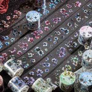 TEMU 6롤 테이프, 플로럴 시리즈 식물 및 꽃 패턴 PET 다이컷 스티커, 다양한 장면용, 스캡북 앨범 , 폰케이스 컵 스티커 노트북 액세서리 정크 저널 장식 스티커, 공예 및 아트 꾸미기 용품