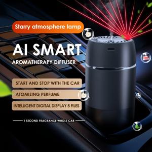 TEMU 1.69온스 천연 향을 담을 수 있는 차량용 디퓨저. 스타라이트 프로젝터가 특징이며, 최대 300일까지 지속됩니다. 자동 On/Off 기능과 USB 충전이 지원됩니다. 현대적인 디자인으로 USB 충전식 공기청정기 역할을 합니다.|차량용방향제
