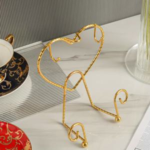 TEMU 우아한 골든 아이언 커피 컵 홀더 - 빈티지 유럽 스타일, 광택 마감이 있는 더블 컵 랙, 홈 & 주방 장식용 다용도 걸이 선반, 커피 바용 컵 홀더, 선반 장식, 선반