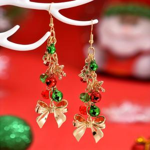 TEMU 1쌍의 우아한 크리스마스 귀걸이, 라인스톤 나무, 눈꽃, 종, 리본 - 여성용 반짝이는 휴일 파티 주얼리, 크리스마스 귀걸이 여성용, 크리스마스 귀걸이 여성용, 크리스마스 귀걸이 여성용 스타일리시