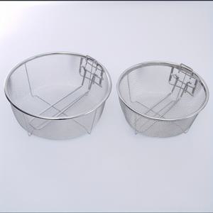 TEMU 2개 스테인리스 스틸 접이식 튀김 바구니 세트 (프렌치프라이 메쉬 포함) - 내구성 강한 접이식 물빠짐 바구니, 상업용/레스토랑, 튀김 및 감자 서빙용 - 201 등급 접촉 장비