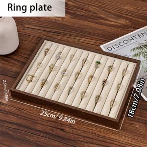 TEMU 1개 쌓을 수 있는 보석 정리 트레이 - 귀걸이, 목걸이, 팔찌, 반지, 시계용 우아한 보석 서랍 삽입물 - 견고한 목재 구조, 공간 절약형 스택 디자인 - 홈, 살롱, 부티크 또는 온라인 스토어용 - 보석 디스플레이 케이스 및 보관 정리함, 부티크 조직, 컴팩트 디자인, 고품질 공예, 홈 오거나이저, 내구성 있는 재료, 살롱 소유자용 보석 트레이