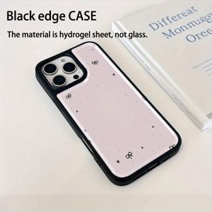 TEMU 폰케이스: 애플 16ProMax/15Plus/14 호환 전기도금 접착제 방수 폰케이스, 보우 스타 에폭시 수지 하드 케이스, 귀여운 휴일 선물 (남자친구, , 언니, 가족용)