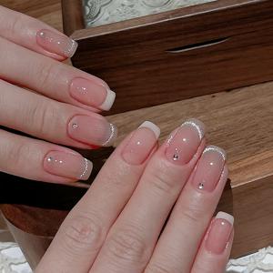 TEMU 10피스 순수 핸드메이드 스마일 글리터 캣아이 프레스온 네일, 고품질 착용 가능 네일 아트, 네일 스티커, 핸드메이드 프레스온 인조 네일, 가을-겨울 스타일, 탈부착 가능, 여성 선물용 추천|네일팁|네일스티커