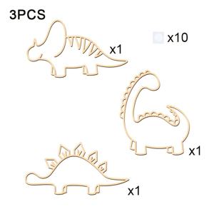 TEMU 3개 세트 나무로 만든 공룡 벽장식, 귀여운 작은 공룡 조각상 - 침실 인테리어용, 휴일과 홈데코에 딱! 재활용된 목재로만 제작한 독특한 디자인 아트워크