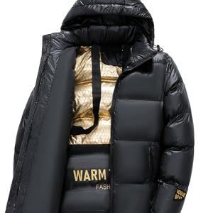 TEMU 2025년 신상 그래핀 트렌디 남성용 중년 및 청소년 블랙 골드 재킷 | 캐주얼 후드, 긴소매, 지퍼 플래킷, 섬유, 루즈핏