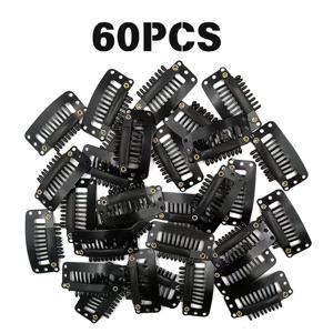 TEMU 60개입 편안한 고무 클립 헤어 클립 | 재봉식 헤어 클립, 헤어 빗 고정, 가발 및 헤어 익스텐션용 작은 헤어핀, 남녀공용 성인