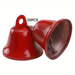 TEMU 빈티지 스타일 메탈 징글 벨 20개 세트, 38MM, 큰 소음 발생, 홈 데코레이션에 적합, 크리스마스, 추수감사절, 새해 축제에 적합 -. 필요 없음