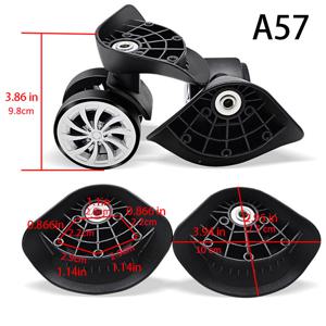 TEMU 여행 가방용 교체 휠 2개, 이중 열로테이션 디자인, 여행 가방 수리에게 이상적. 모델 A57-FSL, 이 헤비 듀티 캐스터는 부드러운 롤을 보장합니다.