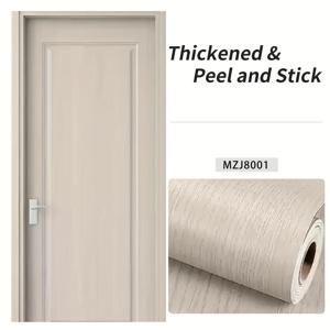 TEMU 1롤 자가 접착 방수 목재 무늬 벽지 - 습식 공간용, 벗겨서 붙이는 비닐 패널, 목재 질감, 제거 가능한 필름, 벽 및 바닥 커버, 설치, 욕실, 가구 리모델링|시트지