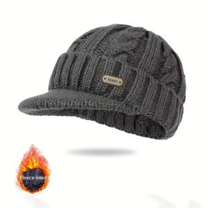 TEMU 남성용 겨울 귀 보호 모자, 따뜻하고 두껍고, 야외 스트리트 웨어에 적합.