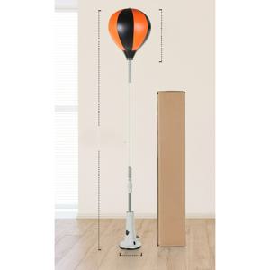 TEMU 360° 회전 스피드 볼이 포함된 조절 가능한 높이의 원터치 마운트 펀칭 백 - 헤비듀티 복싱 훈련 장비, 미끄럼 방지 베이스 및 원터치 메커니즘, 체육관, 복싱, 무술용 - 견고한 마운팅 시스템