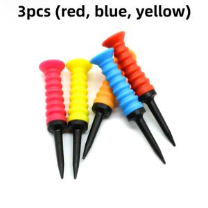 TEMU 3개 세트 신형 골프 탄성 볼 티, 아이언 및 우드 클럽용 무손상 골프 티 베이스