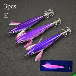 TEMU 3개 AVLCOAKY 야광 새우 루어 (이카 바늘 포함) - 담수 및 해수 낚시에 적합한 사실적인 인공 미끼, 멀티 컬러 (핑크, 그린), 메탈릭 마감, 내구성 좋은 ABS 소재, 야간 낚시에 적합, 낚시 루어 및 미끼