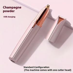 TEMU 전동 원-면도 & 제모기 - USB 충전식 무선 비키니/바디/페이셜 트리머, 여성 및 남성용, 습식/건식 사용, 리튬 배터리, 자동 세척, 휴대용 제모기 & 면도기 (핑크/블랙) - 블레이드 없음, USB 케이블 포함