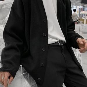 TEMU 남성용 니트 버튼프론트 가디건 스웨터 - 깊은 겨울 따뜻한 버튼프론트 스웨터, 가을/겨울용, 세탁기 사용 가능, 솔리드 컬러, 프로페셔널 & 스마트캐주얼 아우터웨어