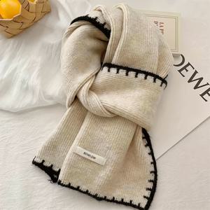 TEMU 겨울 분위기를 주는 새로운 창의적인 스카프, 커플을 위해 특별히 디자인된 보더 셔울이 특징이며 남녀 모두에게 적합합니다.|스카프|악세사리