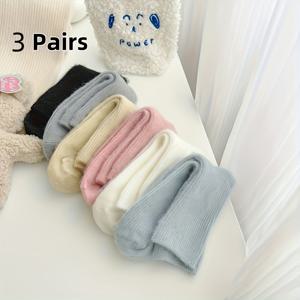 TEMU 여성용 두꺼운 보온 호주산 솔리드 컬러 헤비듀티 겨울 타이츠 6개입 (3켤레) - 손세탁 전용, 가을/겨울, 산후 및 임신 적합 - 3켤레 (6켤레)