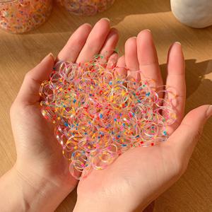 TEMU 5000개 일회용 머리끈, 머리카락에 부드러움, 작은 사이즈 헤어 밴드, 편리한 대용량 팩, 훌륭한 가성비 선택.