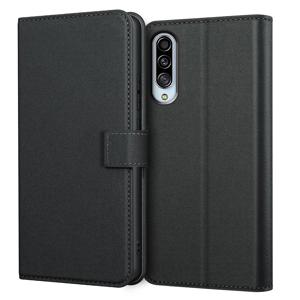 TEMU 삼성 갤럭시 A90 5G용 보호 휴대폰 케이스 커버, 킥스탠드, 카드 슬롯, 블랙 인조 가죽 지갑형 플립 디자인.