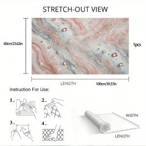 TEMU 1개 로즈 골드 마블 패턴 2D 플랫 & 스틱 테이블탑 스티커 - 사무실, 식탁, 캐비닛, 책상, 사무실 테이블 장식을 위한 자가 접착식 내열식 제거 가능 벽지 | 우아한 테이블 세팅 | 내구성 PVC 소재, 테이블 장식