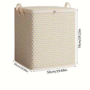 TEMU 1개 대용량 접이식 이사 가방, 튼튼한 손잡이 - 의류, 침구 및 여행용으로 적합한 튼튼한 부직포 보관 상자 - 가정용, 이동 중 사용을 위한 접이식 정리함, 이사 가방