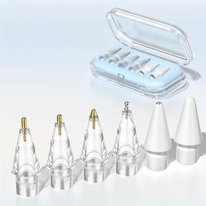 TEMU Apple 펜슬 개조에 적합, 펜슬 프로 1세대 및 2세대 호환, 교체 가능한 팁 팁, 바늘형 종이 필름, 쓰기 및 드로잉을 위한 내마모성