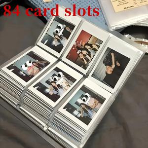TEMU 3인치 84슬롯 사진 앨범 - 휴대용 투명 플라스틱 웨딩 앨범, 연예인 카드, 영화표, 엽서 보관용, 내구성 강한 웨딩 앨범 및 홈 데코, 300장 수납 가능