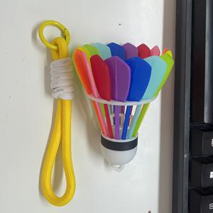 TEMU 펑키 3D 프린팅 배드민턴 셔틀콕 키체인 - 멀티컬러 셔틀 & 카피베어/스매시 액세서리 (스포츠 팬을 위한 DIY) - 플레이어와 애호가를 위한 내구성 있는 3D 프린팅 선물|키링|셔틀콕