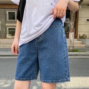 TEMU 여자 여름 얇은 일자 데님 반바지 캐주얼 반바지