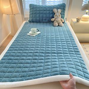 TEMU 고급 겨울용 두꺼운 매트리스, 부드러운 휴대가 간편한 5가지 사이즈, 극세사&통기성, 접이식, 세탁가능, 신축성 멜빵-침실/숙소/캠핑텐트/싱글/더블침대, 바닥매트, 휴대용 선물(베개커버 미포함)