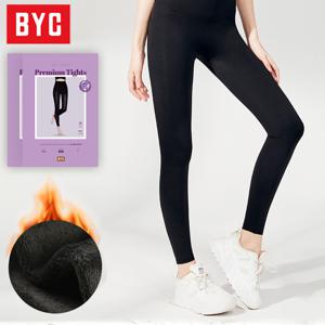 TEMU BYC 2매 여성 무발 융털 기모 스타킹 세트, 겨울 플리스 안감 타이즈, 따뜻한 보온 방한용품, 신축성 좋은 고탄력 레깅스, 검정 학생 팬티스타킹