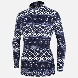 TEMU 여성 눈꽃 패턴 따뜻한 플리스 기모 집업 티셔츠 눈꽃(AY13LT050W)