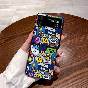 TEMU 폰 케이스: 카툰 캐릭터 콜라주 패턴 디자인. Z Flip3, Z Flip4, W23 Flip, Z Flip5, W24 Flip, Z Flip6, Z Fold2, W21, Z Fold3, W22, Z Fold4, W23, Z Fold5, W24, Z Fold6에 적합. OPPO용 폰 케이스, 스테인, 패셔너블, 트렌디한 인조 가죽