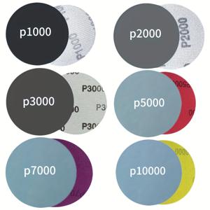 TEMU 18개 4인치 모래질 패드 키트, 1000-10000 다양한 모래질 (P1000, P2000, P3000, P5000, P7000, P10000) 금속 가공, 폴리싱 목재, 드릴 그라인더 - 철, 스테인레스 스틸, 알루미늄, 캐스트 철, 목재, 산화 자이콘, 알루미나, 미세 аб라시브 제품