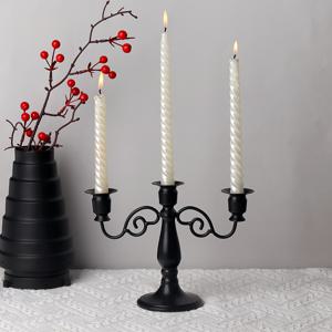 TEMU 1개/2개 검은색 철제 양초 홀더 | 로마 기둥 스타일, 유럽 빈티지, 우아한 메탈 양초 스탠드 (홈 데코, 거실, 탁상, 로맨틱 디너, 커플 데이, 어버이날 선물용)