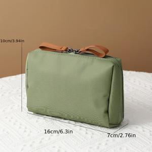 TEMU 2가지 컬러(블랙, 그린)로 제공되는 디자인의 컴팩트 지퍼 클러치 - 립스틱 메이크업 파우치 겸용으로 여행 및 일상 사용에 완벽한 편리한 액세서리