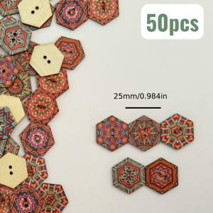 TEMU 브라운 시리즈 나무 육각형 2홀 버튼 의류 디자인 액세서리, 귀걸이 보석 제조 용품 DIY 공예 재료 생일 선물 파티 선물 일상 선물 카니발, 졸업 선물 제조