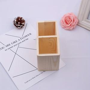 TEMU 2/3 구획 목재 펜 홀더 정리함 - 광택 마감 러스틱 데스크 오거나이저 오픈탑 디자인, 사무실 및 가정용 내구성 있는 나무 보관 상자, 마커, 펜, 문구류 - 공간 절약형 작업 공간 정리대, 책상용 펜 홀더, 디자인, 자연 목재 마감, 연필 홀더, 클립온 연필 홀더, 연필 스탠드 귀여운, 자석 측면이 있는 펜 박스, 펜 케이스, 펜 홀더