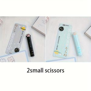 TEMU 고양이 발톱 모양의 다기능 스테인리스 스틸 안전 가위, 신학기용 편리한 수동 절단 도구.